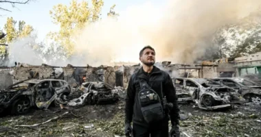 Russian shelling in Zaporizhzhia