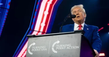 Trump made his remarks in front of thousands at Turning Point's annual conference, one of the country's largest gatherings of conservative activists