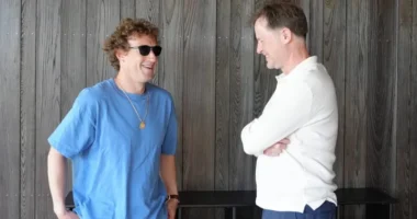 Sir Nick - pictured here with Mark Zuckerberg - leaves Meta at a time when Silicon Valley leaders seek to court Trump