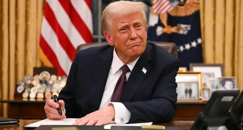 The order was among a slew of directives Trump signed on Monday evening
