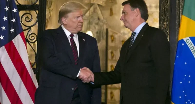 President Trump and Brazilian then-President Bolsonaro at Mar-a-Lago in 2020